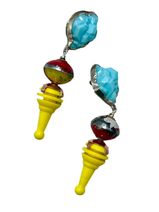 Space Age dangle earrings