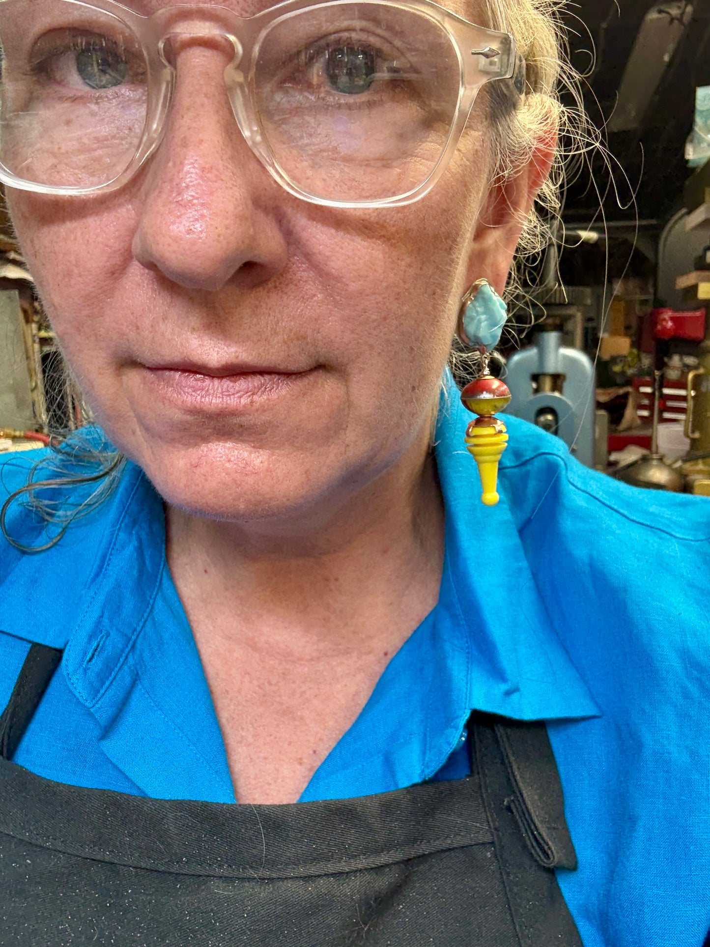Space Age dangle earrings