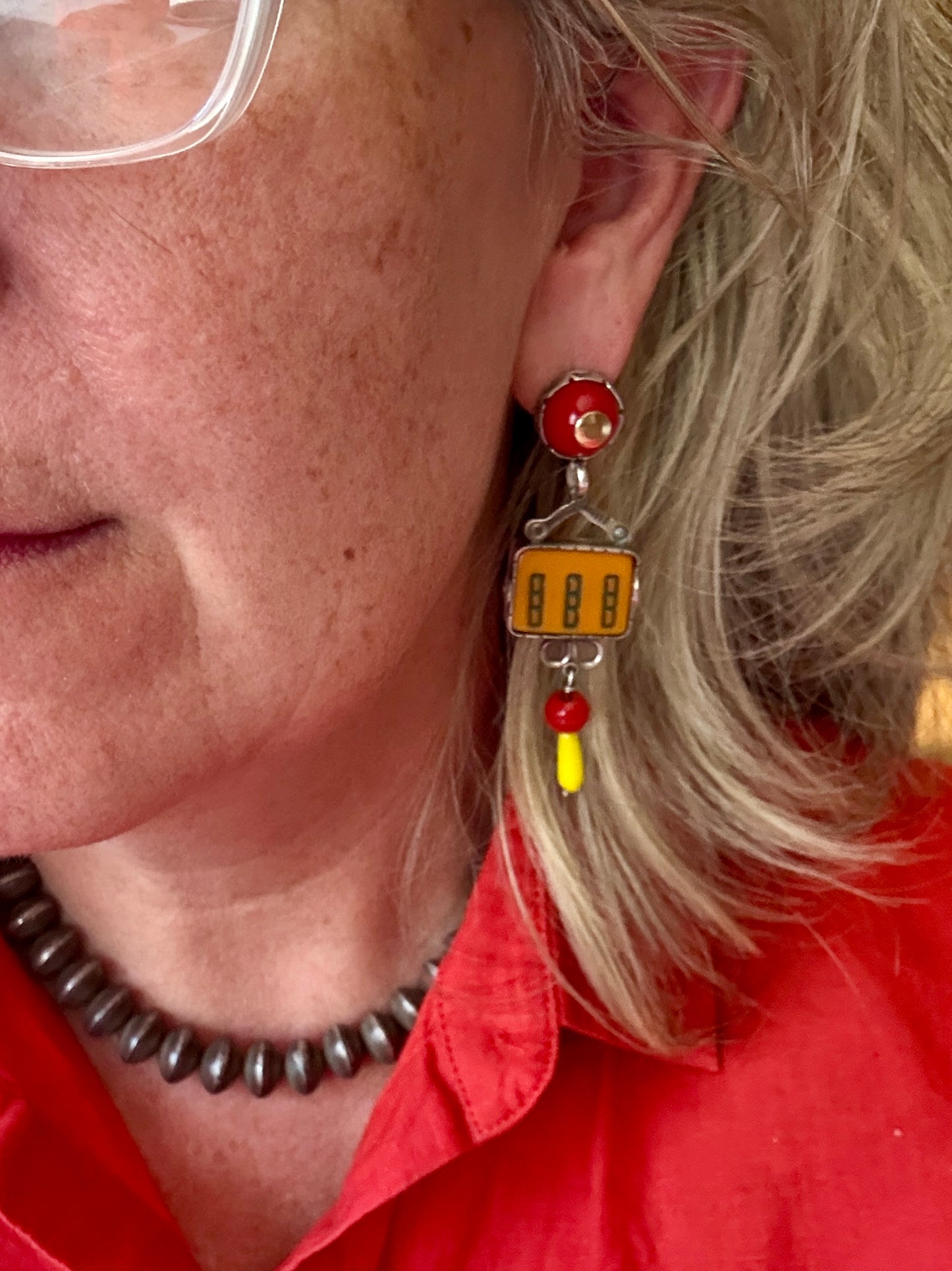 6 Bamboo- Found object earrings