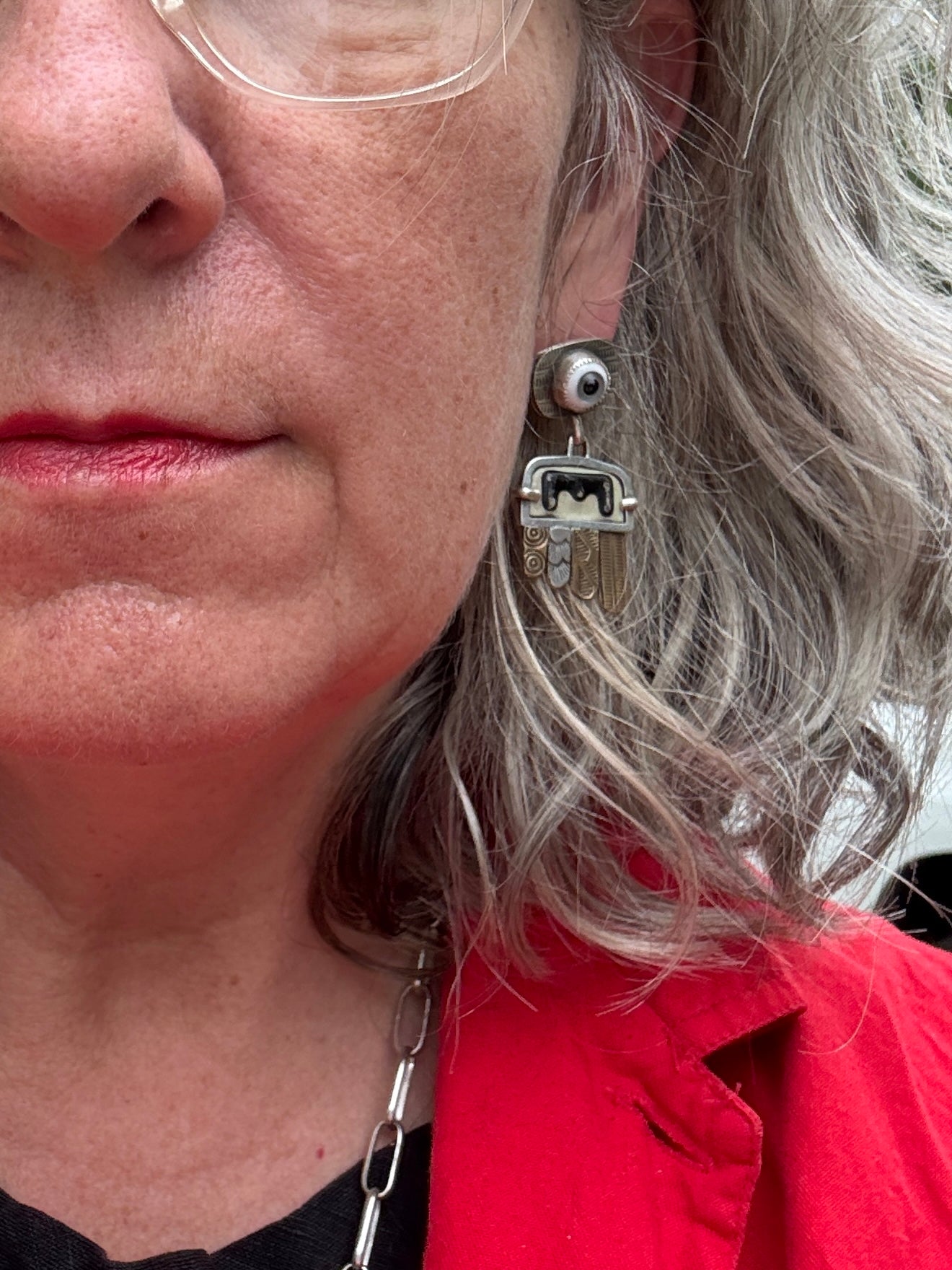 Eyes and wings earrings
