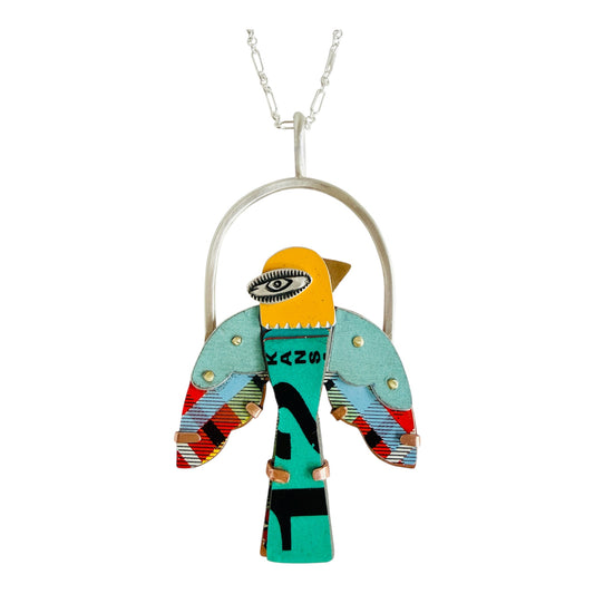 The One Eyed Wonder bird necklace