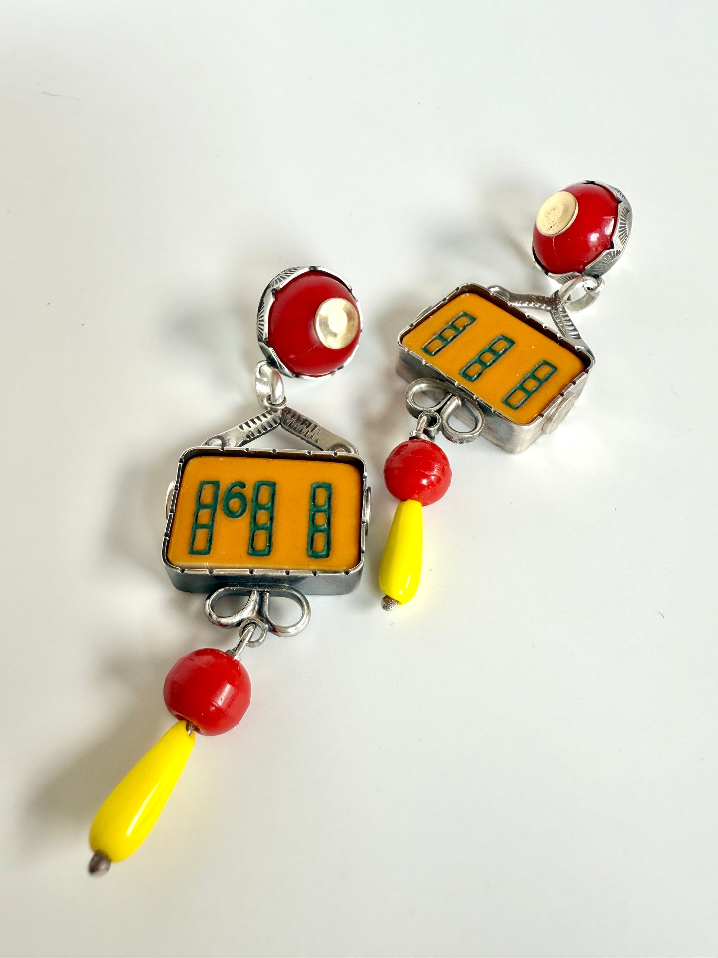 6 Bamboo- Found object earrings