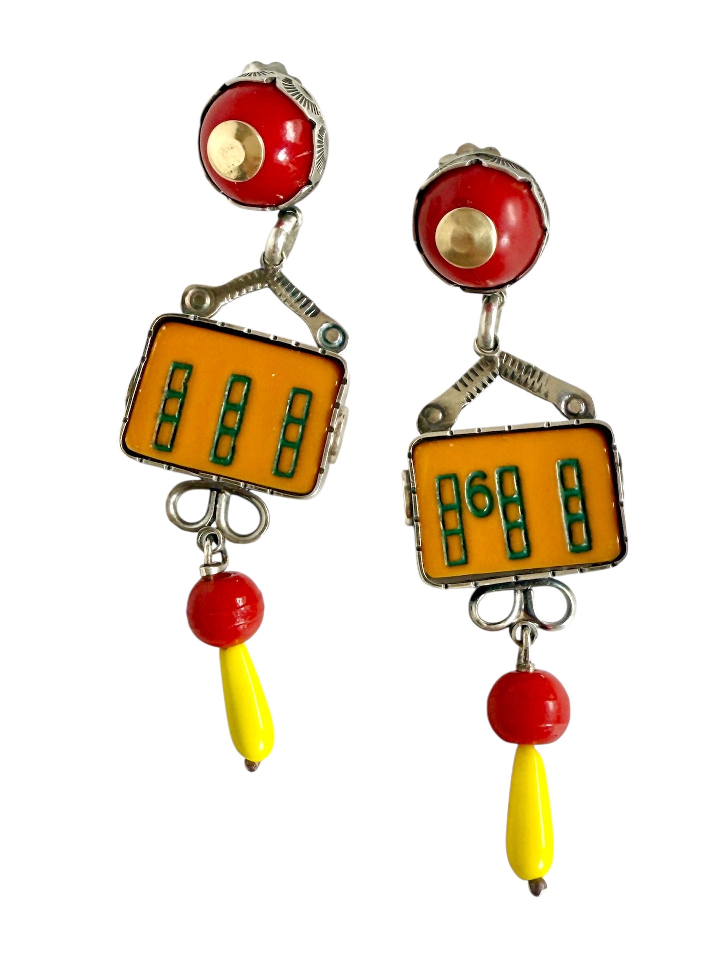 6 Bamboo- Found object earrings