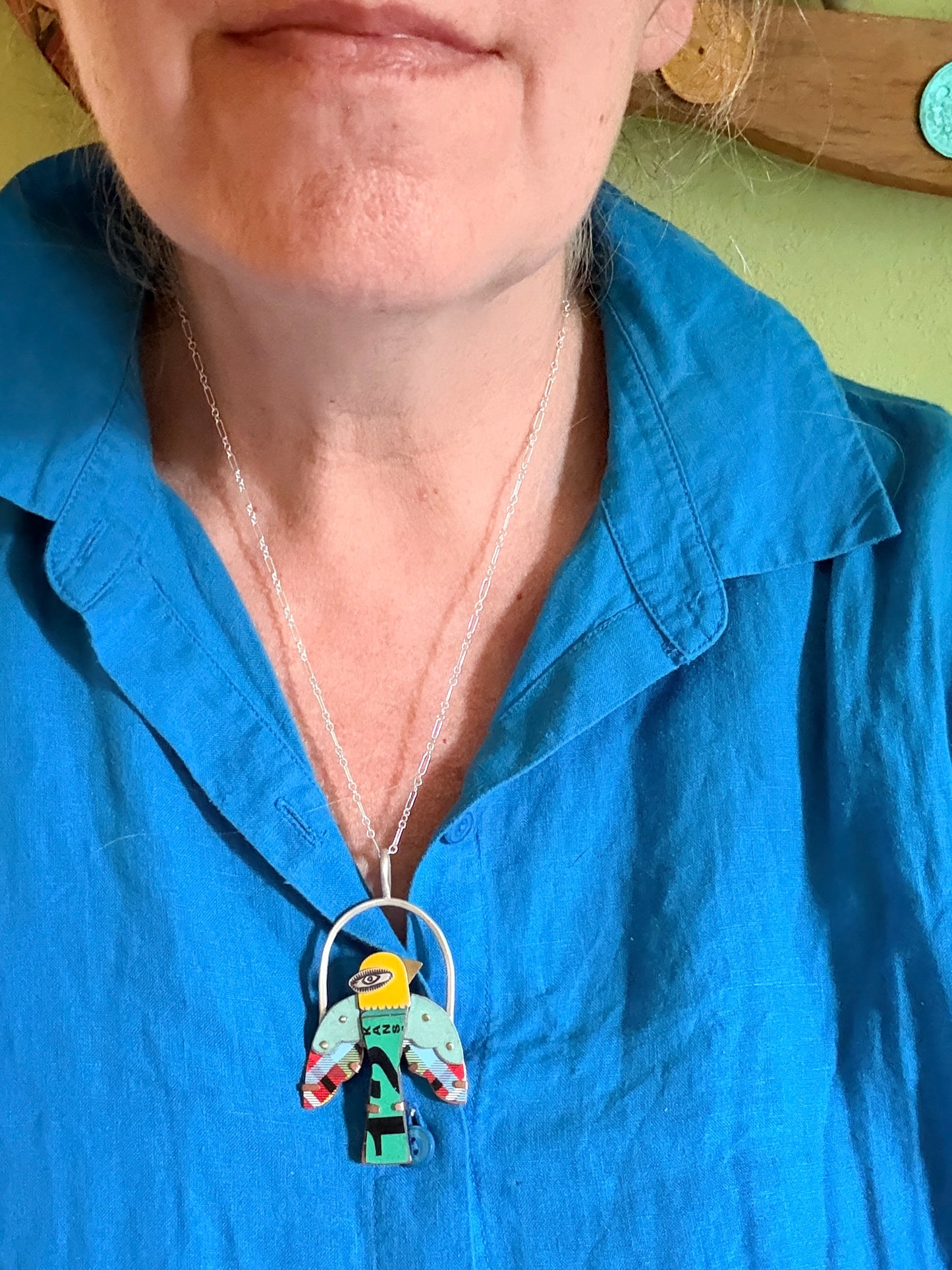 The One Eyed Wonder bird necklace