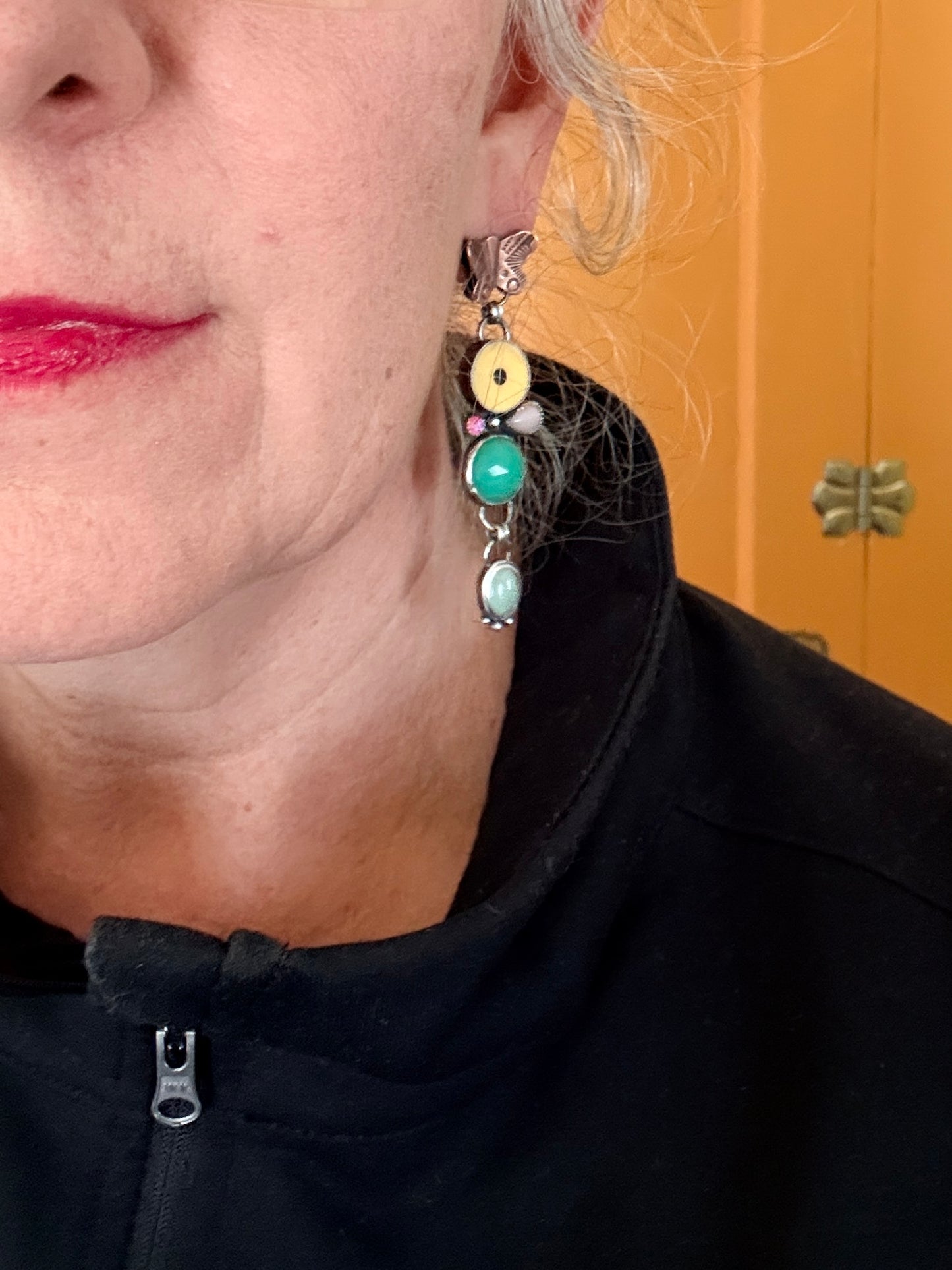 Flutter and Stone earrings