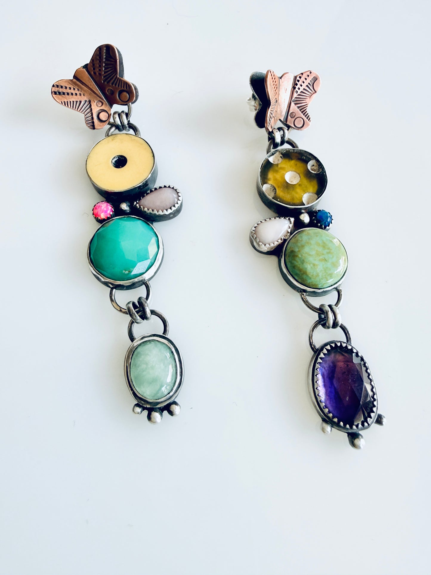 Flutter and Stone earrings