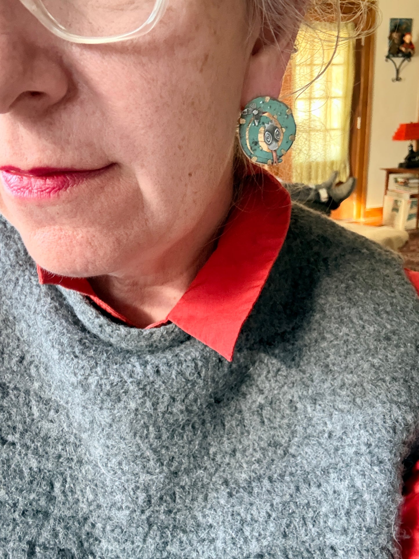 Garden snake stud earrings