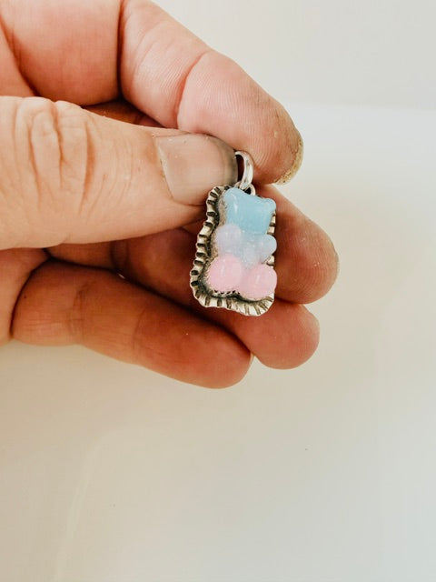 baby blue gummy bear charm