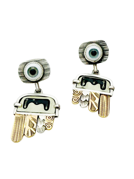 Eyes and wings earrings