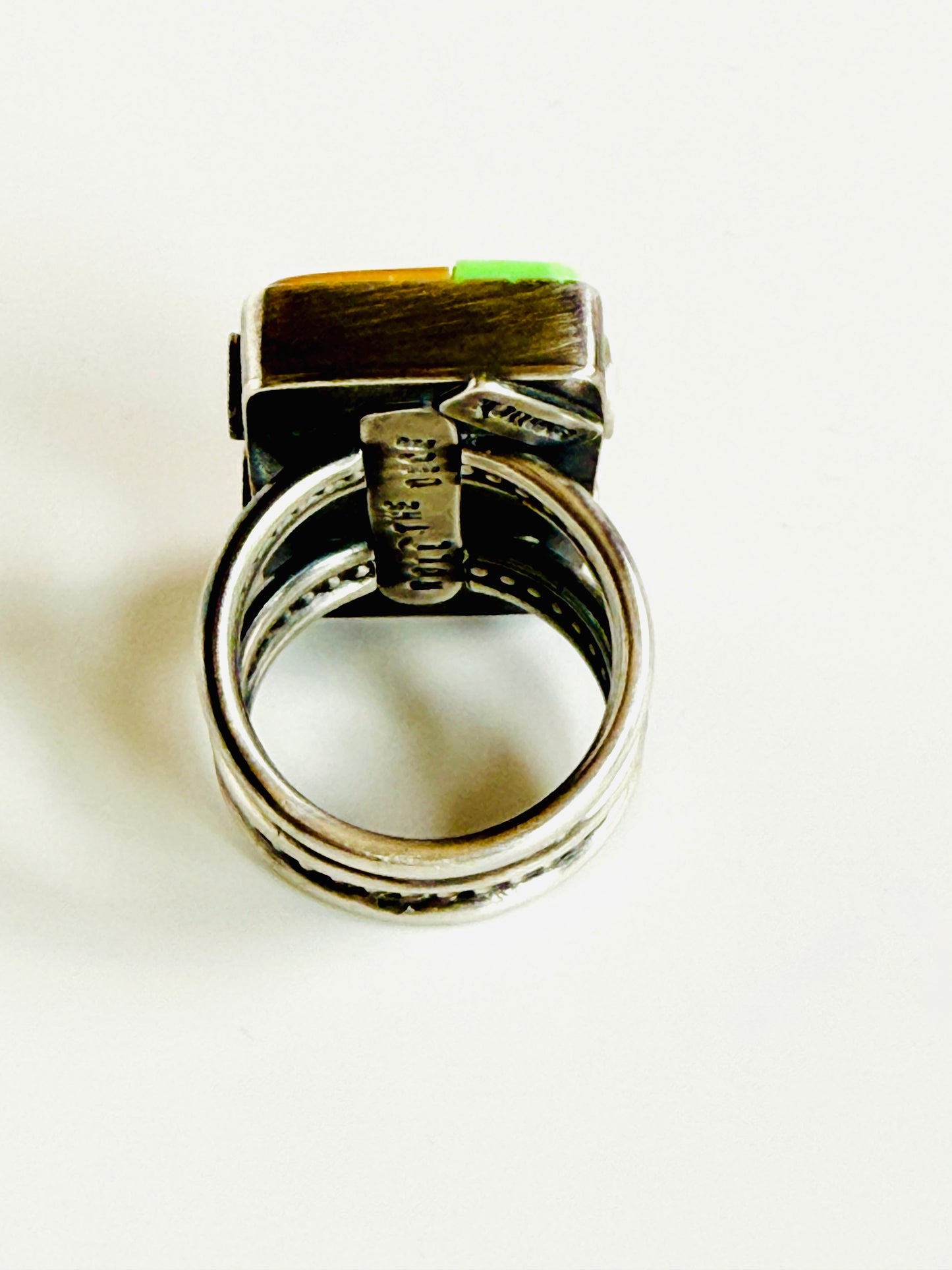 Roll the Dice ring- found object/sterling statement ring
